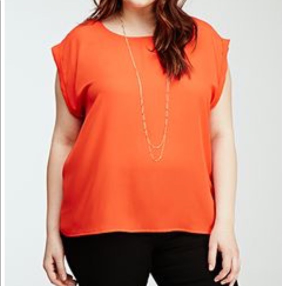 Forever 21 Plus top with back bows cut out szXL